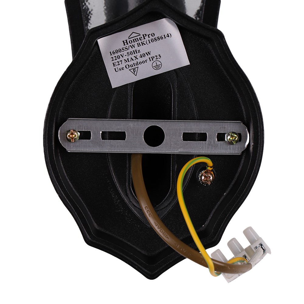 ไฟกิ่งนอก CARINI 16005S-W อะลูมิเนียม/แก้ว คลาสสิค สีดำ ไฟตกแต่งสวน ไฟภายนอก