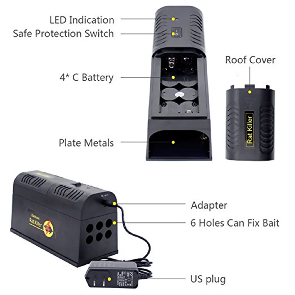 อุปกรณ์กําจัดหนูและแมลงอิเล็กทรอนิกส์ 1 . 5 v