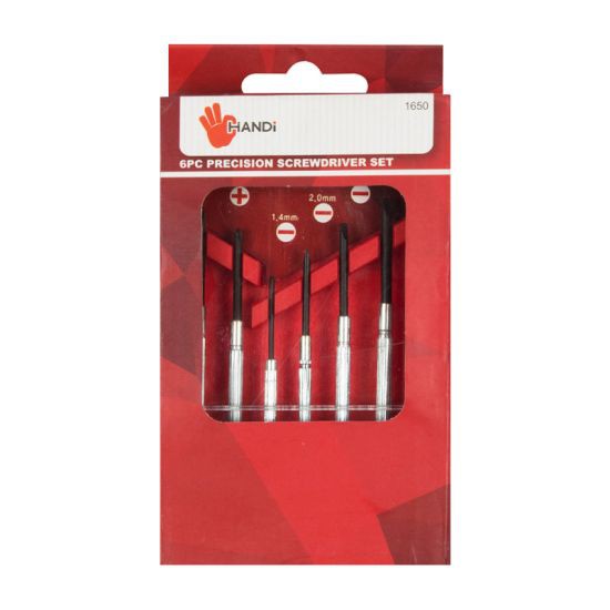 HANDI ชุดไขควงนาฬิกา รุ่น 1650 (ชุด 6 ชิ้น) สีเงิน ไขควง