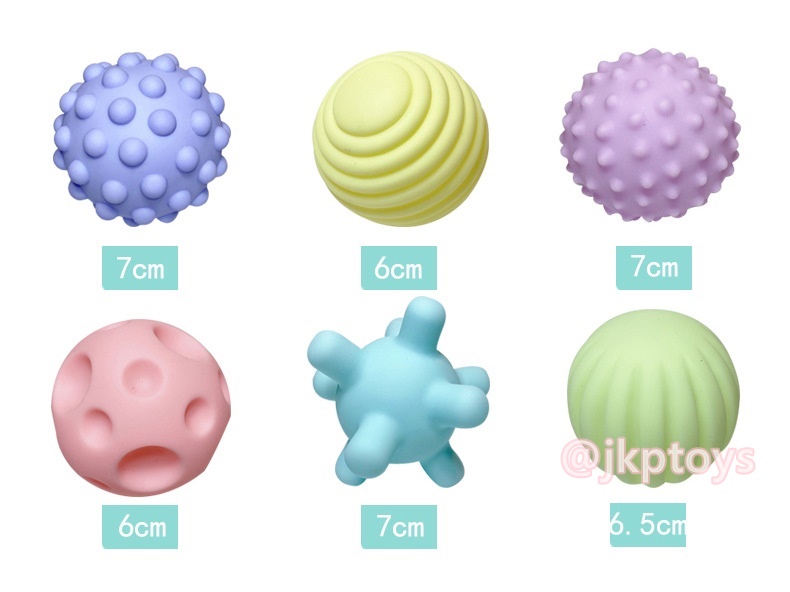 ของเล่นลูกบอลบีบมือ ลูกบอลพื้นผิว เสริมสร้างพัฒนาการสัมผัส สำหรับเด็ก 0-4 ปี