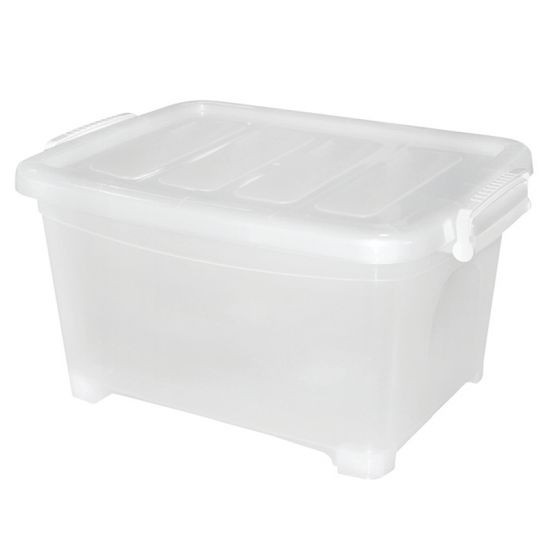 KASSA กล่องอเนกประสงค์ พร้อมล้อเลื่อน รุ่น FIONA-JCJ-5111 15 ลิตร ขนาด 29.5 x 40.4 x 21.2 ซม. สีขาว