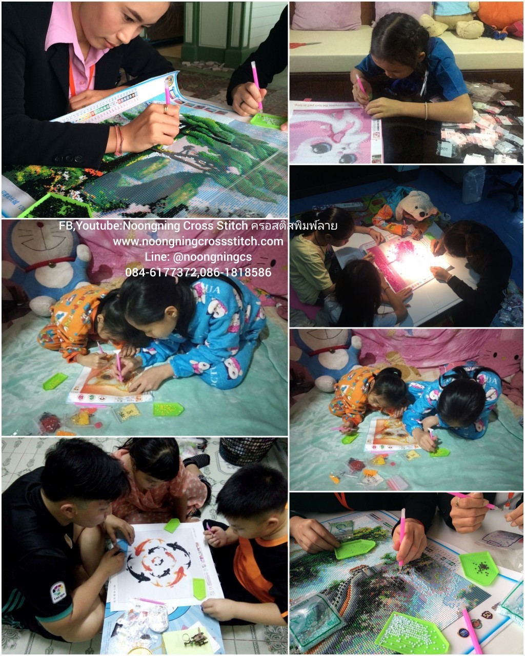 เจ้าแม่กวนอิม ครอสติสคริสตัล Diamond painting โมเสก ภาพติดเพชร งานฝีมือทำที่บ้าน DIY
