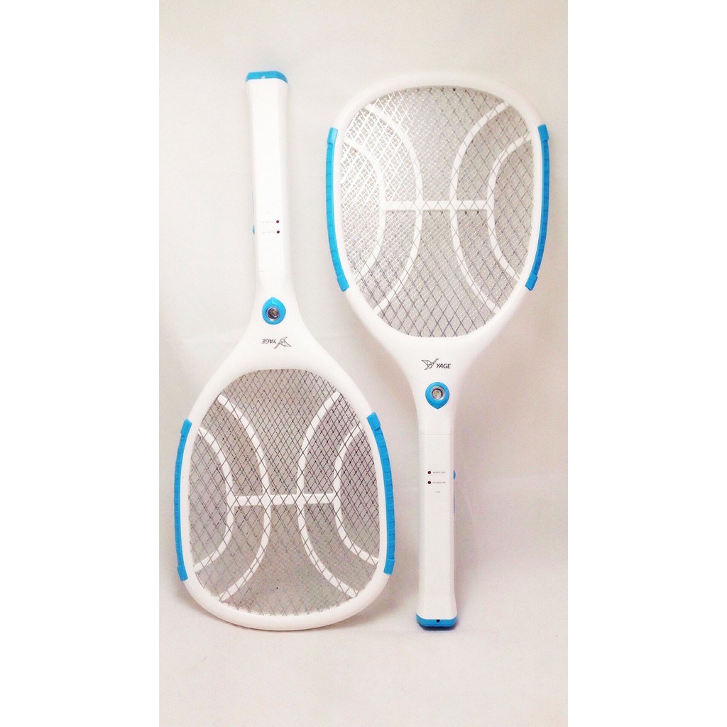 ไม้ตียุง ชาร์จไฟบ้าน พร้อมไฟฉาย LED 1 ดวง YG-5620 สีฟ้า