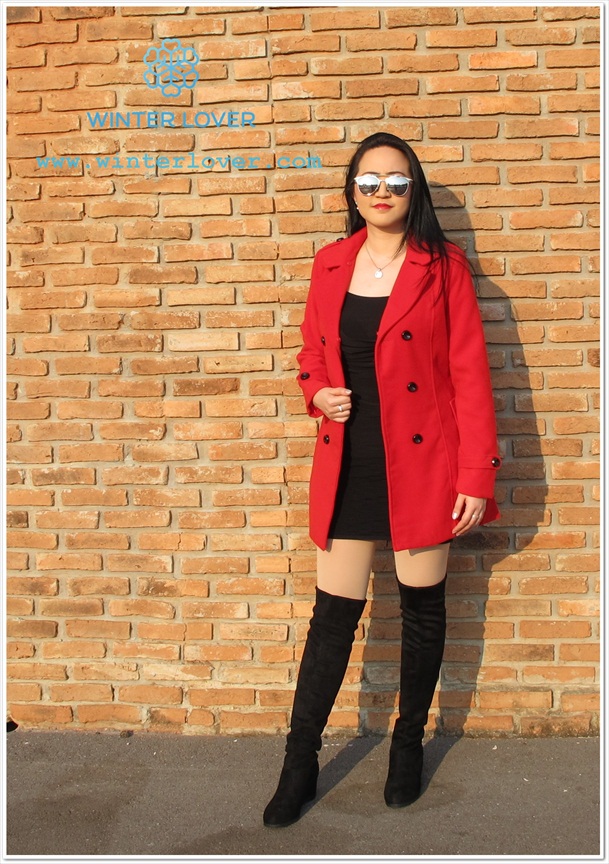 Red Wool Coat for Women