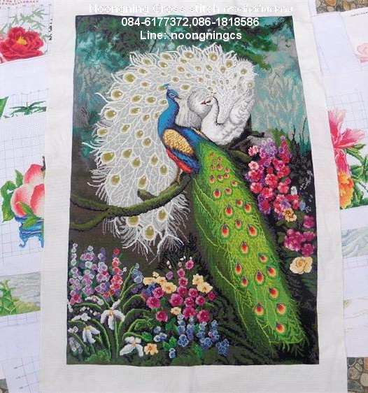 ตัวอักษรจีน ชุดปักครอสติช พิมพ์ลาย ครอสติสจีน งานฝีมือ DIY