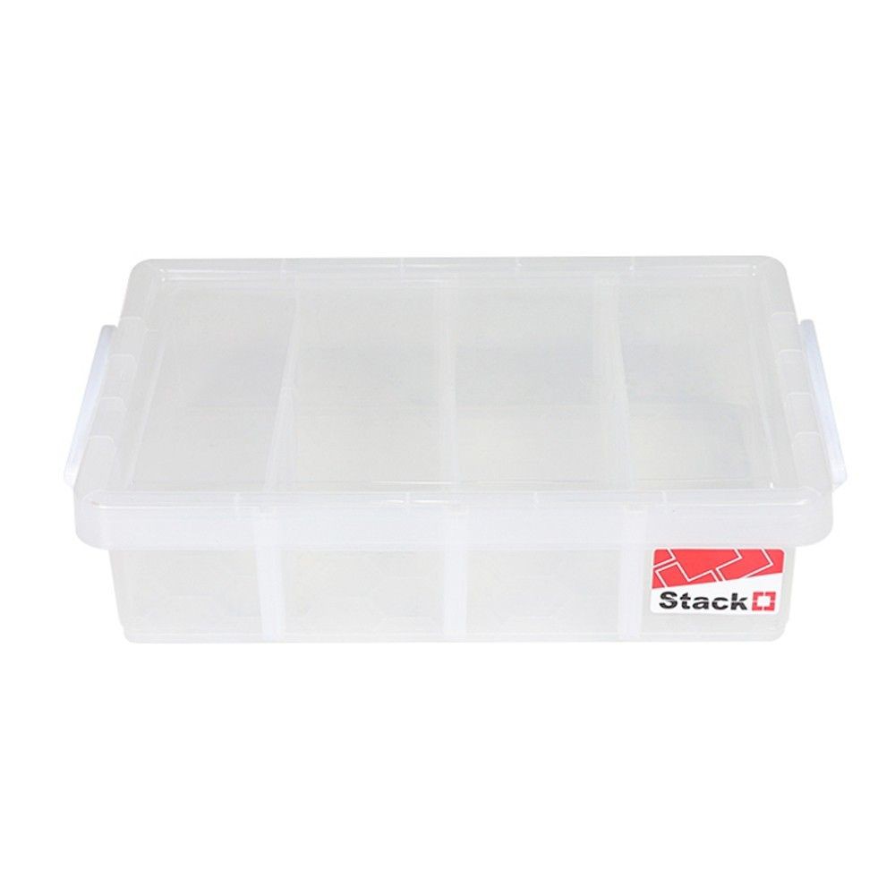 กล่องเก็บของ 37.5x25.6x10cm 57291 STACKO ใส