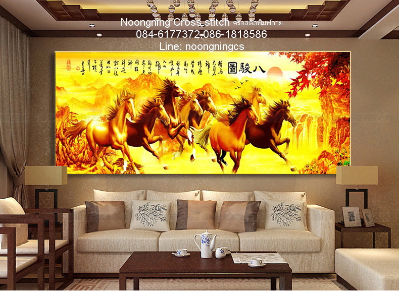 ผู้หญิงดอกไม้สีม่วง ชุดปักครอสติช พิมพ์ลาย ครอสติสจีน งานฝีมือ DIY