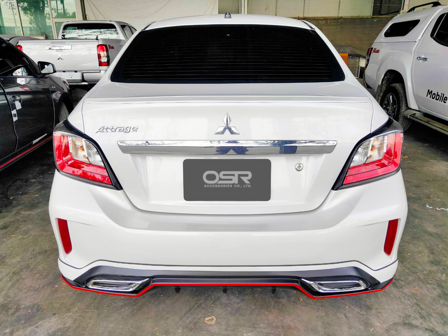 ชุดแต่งรถ สเกิร์ต-สปอยเลอร์ New Mitsubishi Attrage 2020 ทรง SR-Limited By OSR