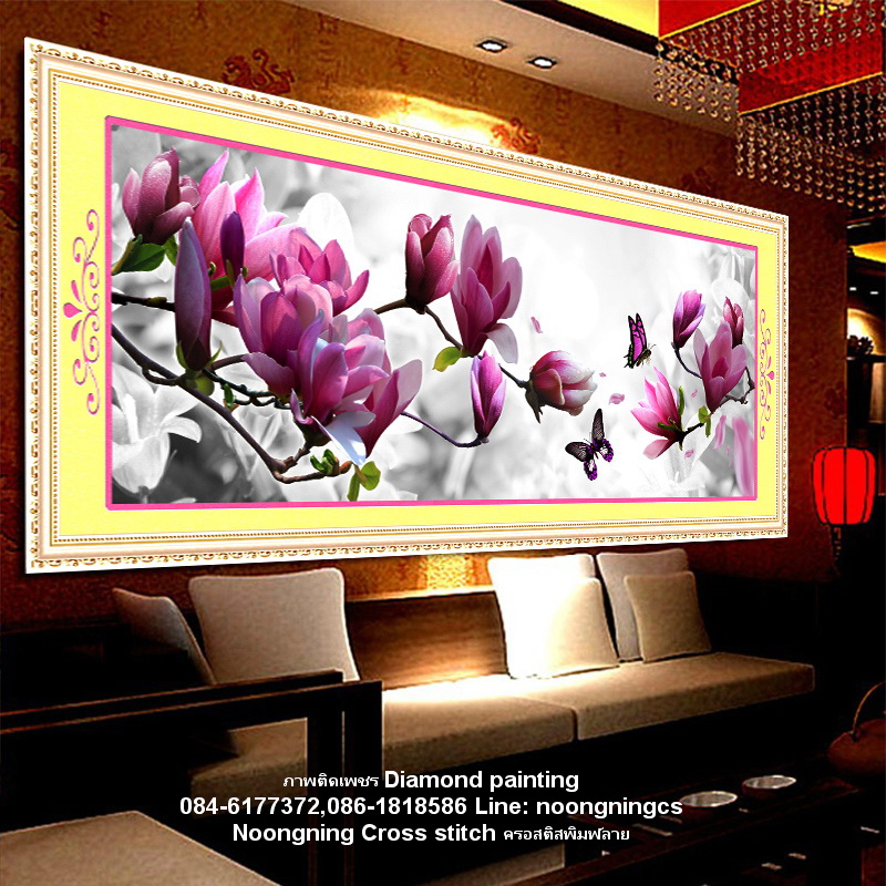 ม้า8ตัวมงคล ครอสติสคริสตัล Diamond painting โมเสก ภาพติดเพชร งานฝีมือ DIY