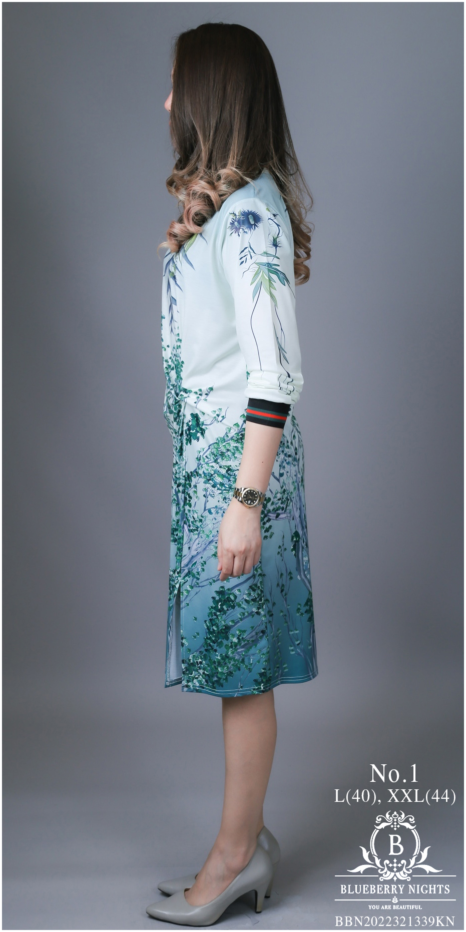 SaLe++14100 เดรสทีเชิ้ตผ้ายืดโพลีเอสเตอร์ผสมเนื้อนุ่มเกรดพรีเมี่ยม ตัดเย็บสวยเนี้ยบสไตล์แบรนด์เนมสุดหรู แพทเทิร์นเสื้อคอกลมแขนยาวปลายแขนยางยืด ช่วงเอวเย็บม้วนเกลียวช่วยอำพรางพุง #ซ่อนพุง ให้ดู #ผอมมีเอว ค่ะ พิมพ์ลายสีคมชัดสวยเป๊ะ ใส่สวยได้ทุกๆโอกาส หรูหรา