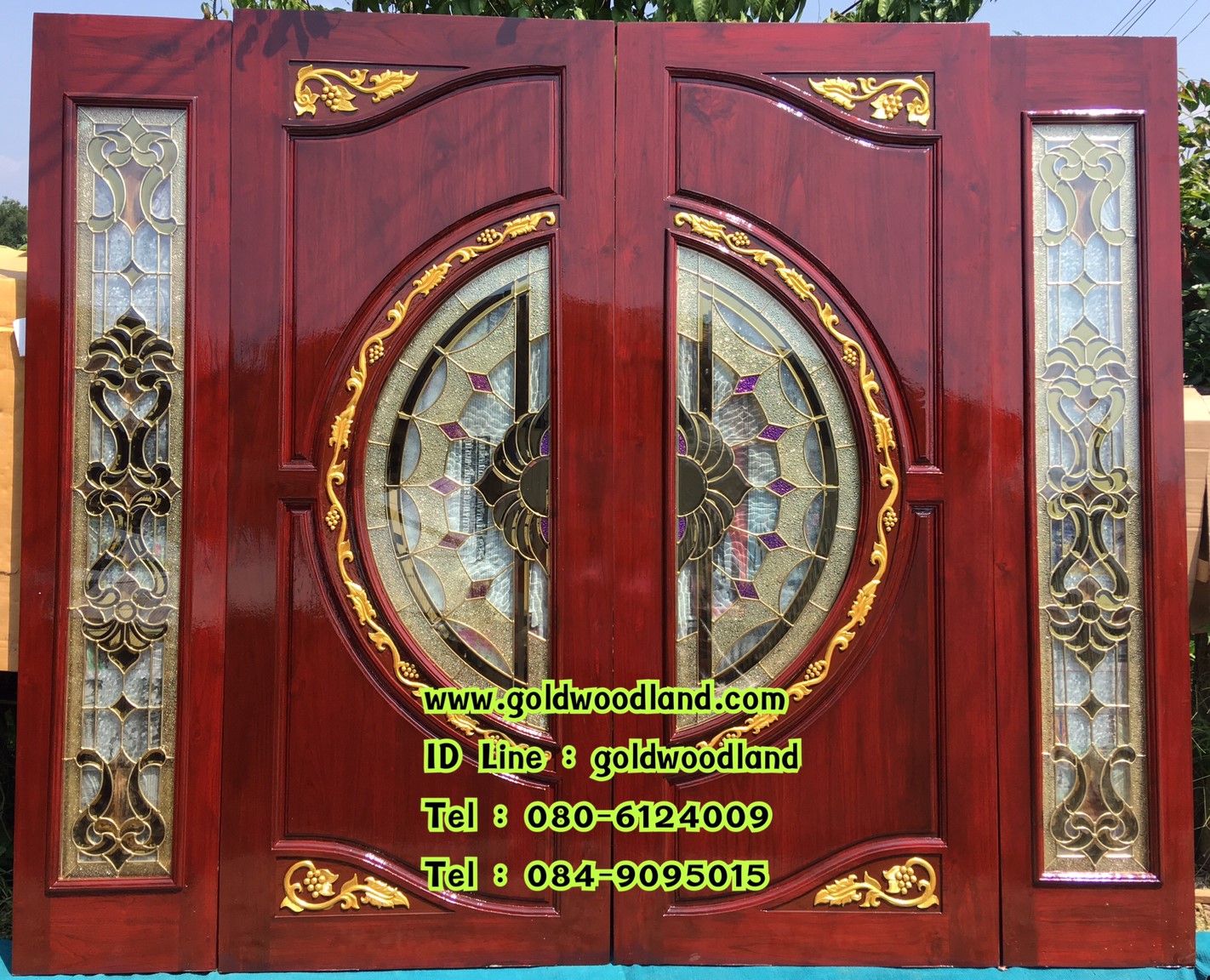 ประตูบ้าน ไม้สัก GBBB - 254