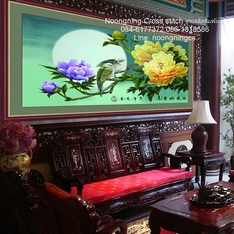 เครื่องดนตรี ชุดปักครอสติช พิมพ์ลาย ครอสติสจีน งานฝีมือ DIY