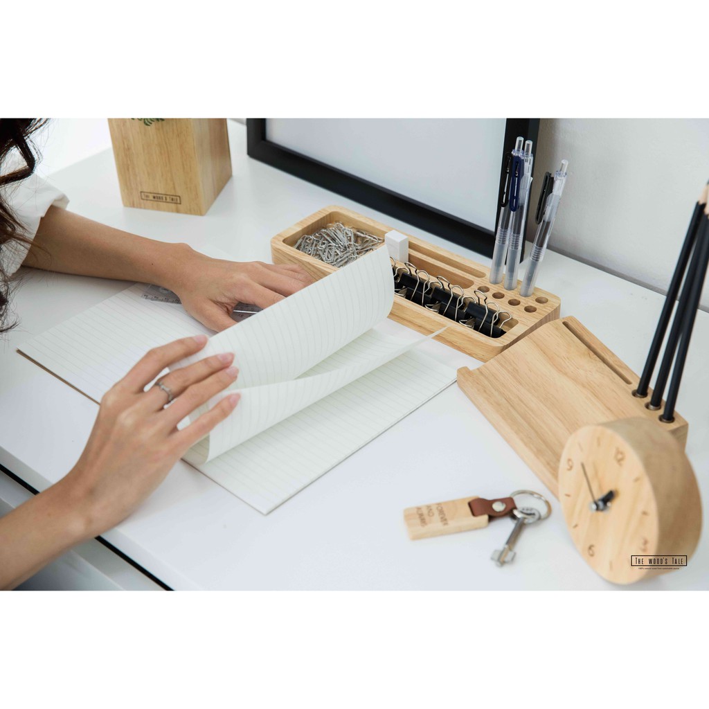 The Wood's Tale ที่จัดระเบียบเครื่องเขียน DESK ORGANIZER จากไม้ธรรมชาติ