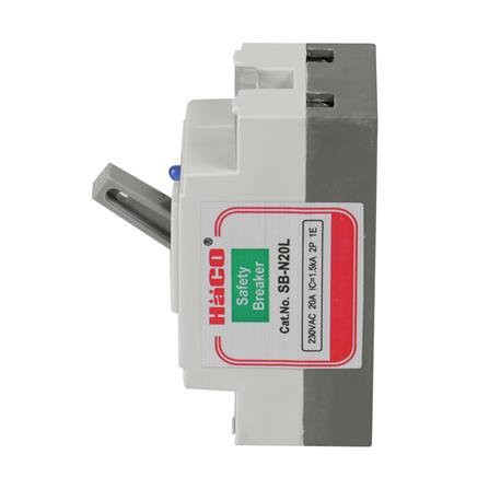 เบรกเกอร์ลอย HACO SB-N20L 20A 2P เกรดไม่ลามไฟ และทนทานต่อแรงกระแทก