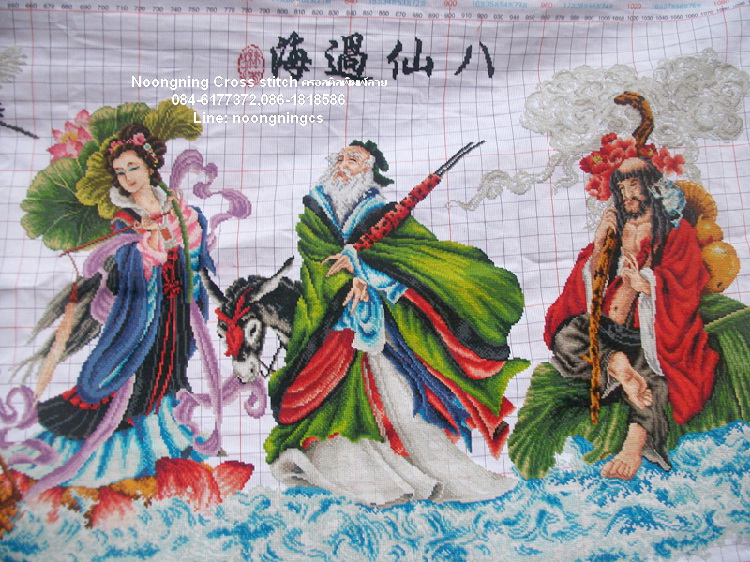 นกคู่ ชุดปักครอสติช พิมพ์ลาย ครอสติสจีน งานฝีมือ DIY