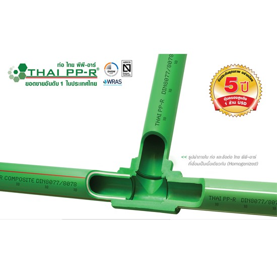 ท่อประปา ข้อต่อ ท่อน้ำ ท่อPVC ข้องอ 45 PP-R THAI PP-R 3/4" THAI PP-R 3/4" PP-R 45 ELBOW