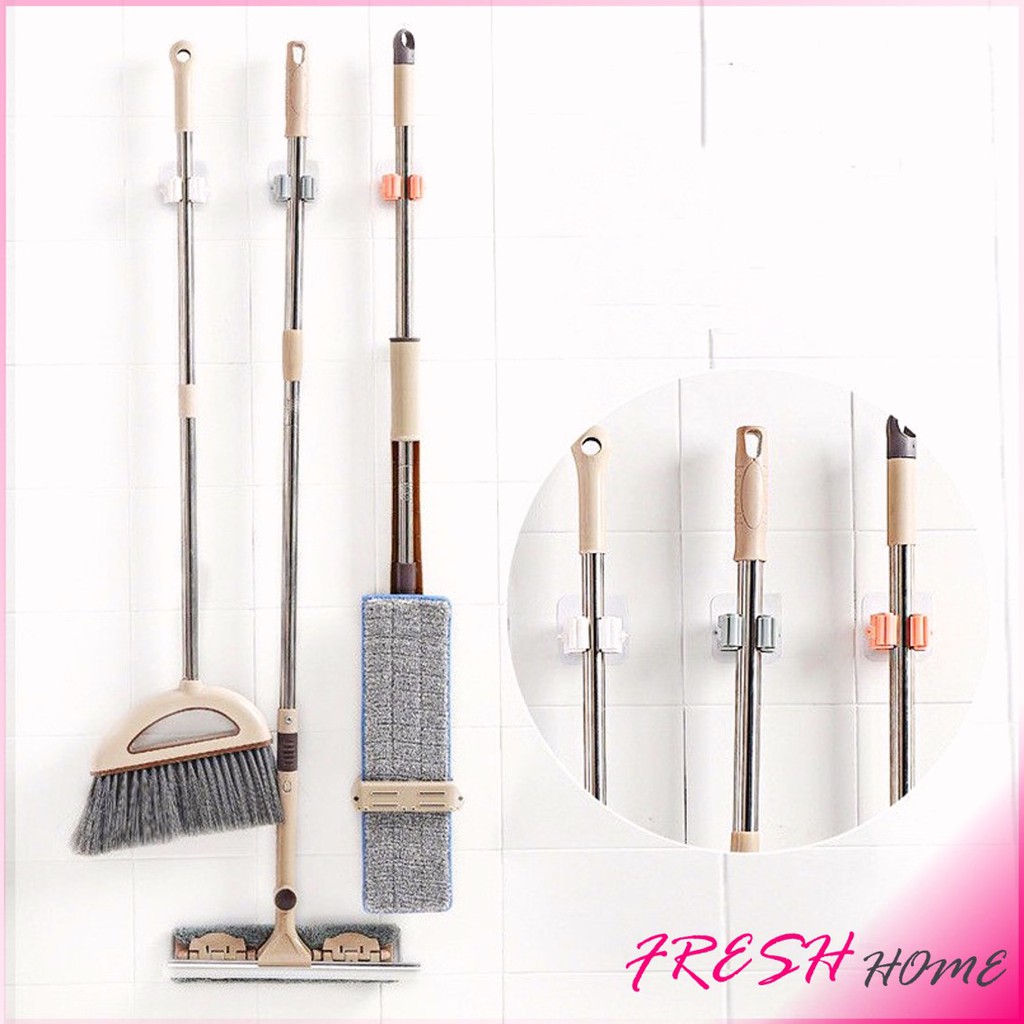 ที่เก็บไม้กวาด ที่เก็บไม้ถูพื้น ตะขอเก็บไม้ถูพื้น mop ชั้นวางห้องน้ำถ้วยดูด ตะขอเก็บไม้กวาด ตะขอติดผนัง แร็คจัดเก็บ