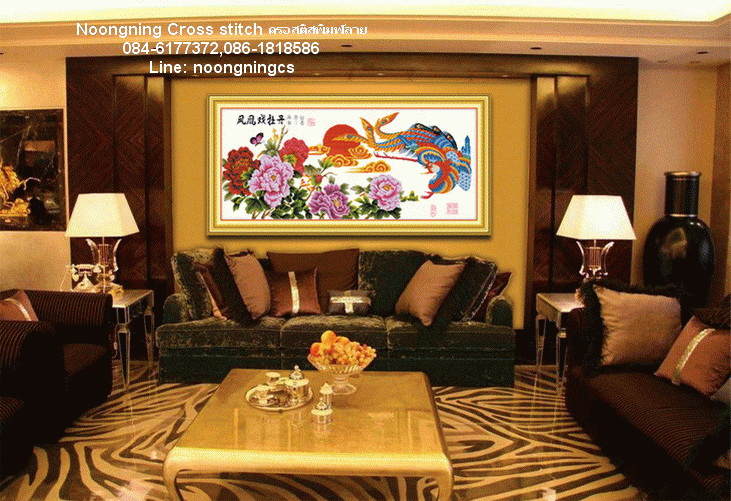 นาฬิกาดอกไม้ ชุดปักครอสติช พิมพ์ลาย ครอสติสจีน งานฝีมือ DIY
