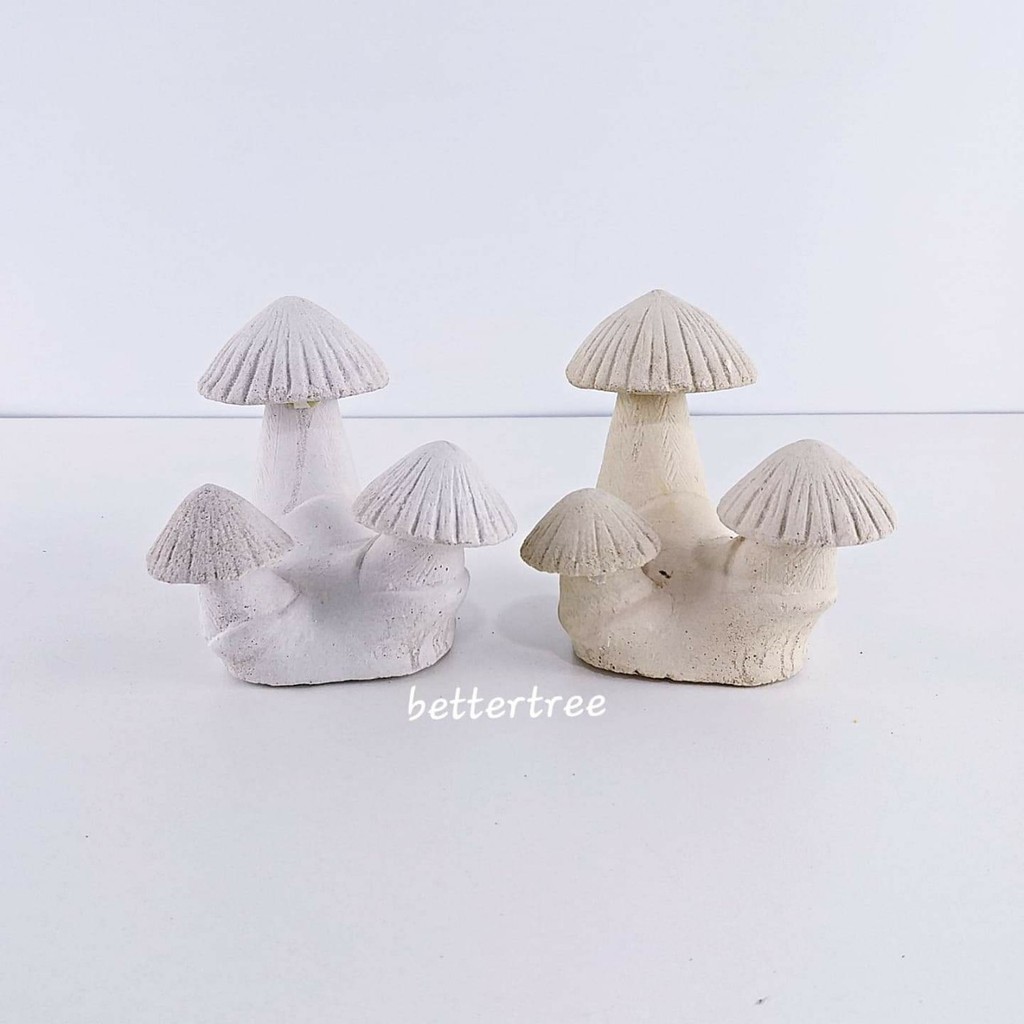 เห็ดตกแต่งสวนไซส์เล็ก สีเรียบ ของตกแต่งสวน อุปกรณ์ตกแต่งสวน รูปปั้น ตุ๊กตาตกแต่งสวน