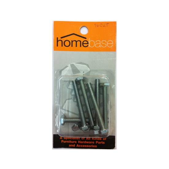 สกรูหัวหกเหลี่ยมน็อต 6X50 MM 6ชุดอุปกรณ์ยึดติดสกรู, น๊อตและแหวน