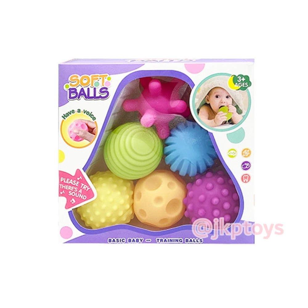ของเล่นลูกบอลบีบมือ ลูกบอลพื้นผิว เสริมสร้างพัฒนาการสัมผัส สำหรับเด็ก 0-4 ปี