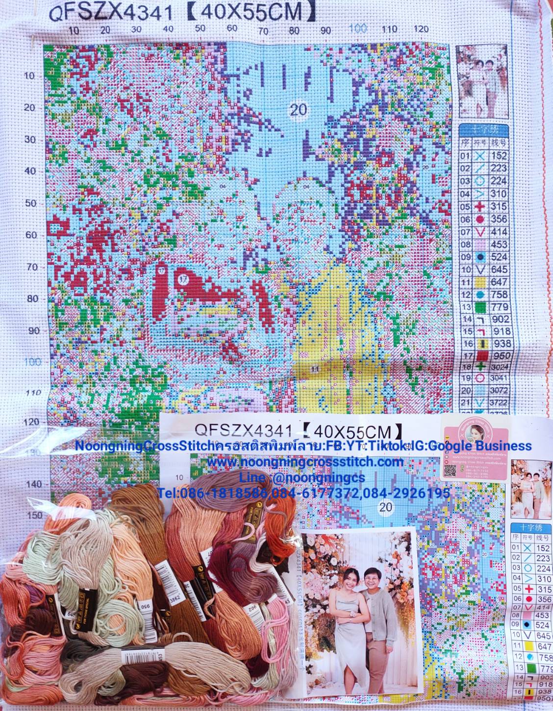 ครอสติส สั่งทํา 40x50ซม รูปตามใจลูกค้า ชุดปักครอสติส พิมพ์ลาย ครอสติสจีน งานฝีมือทำที่บ้าน DIY