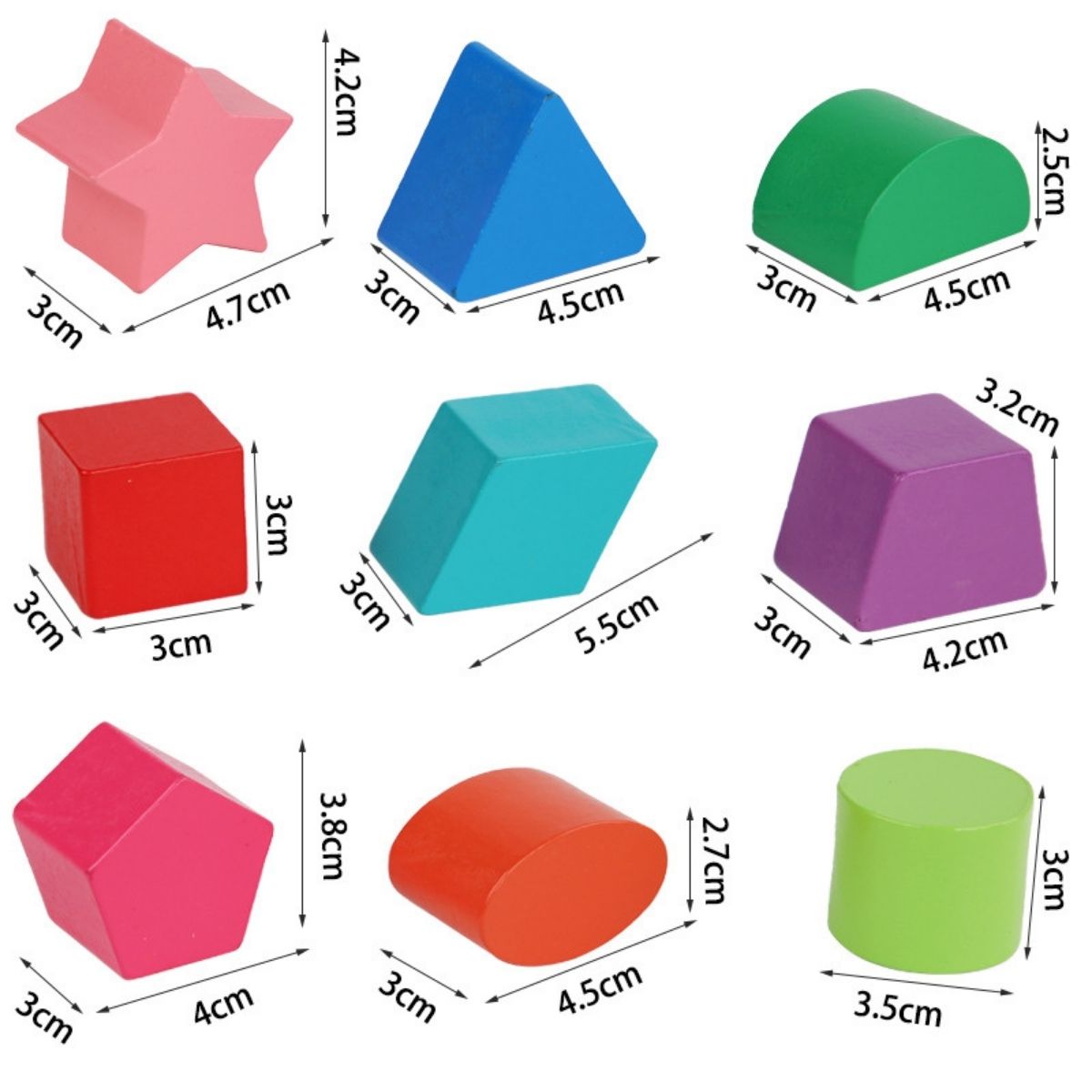 ของเล่นเสริมพัฒนาการ ของเล่นไม้ ของเล่น บล็อคหยอดสีไม้ มีหูหิ้ว