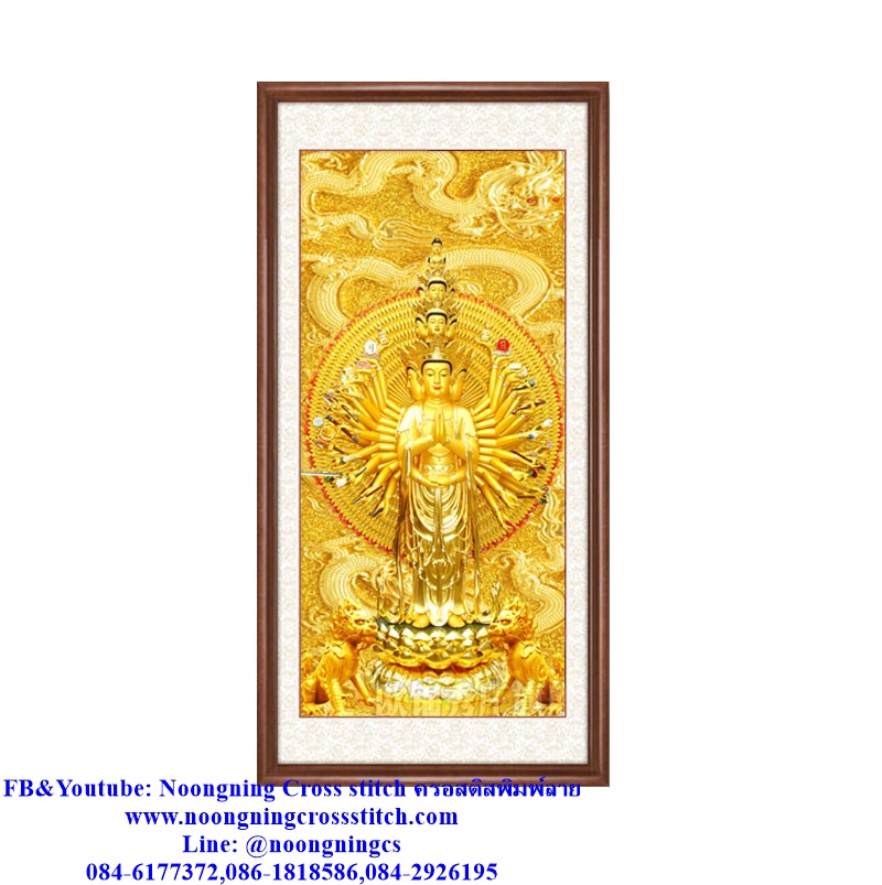 เจ้าแม่กวนอิมพันมือ ครอสติสคริสตัล Diamond painting โมเสก ภาพติดเพชร งานฝีมือทำที่บ้าน DIY