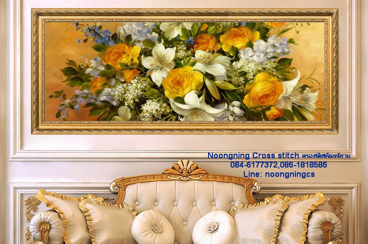 ตัวอักษรจีน ชุดปักครอสติช พิมพ์ลาย ครอสติสจีน งานฝีมือ DIY