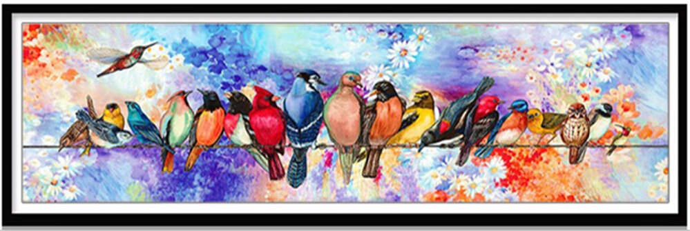 นก ครอสติสคริสตัล Diamond painting โมเสก ภาพติดเพชร งานฝีมือ DIY