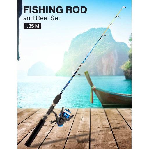 !!สินค้าขายดี!! เบ็ดตกปลาพร้อมรอก Fishing Rod and Reel Set