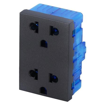 เต้ารับคู่ 3 ขามีกราวด์ SIEMENS 5UB9852-7PB04 สีดำ ผลิตจากทองเหลืองอย่างดีไม่บิดงอง่าย