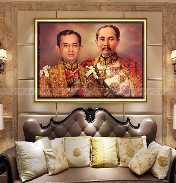 รัชกาลที่9 และ รัชกาลที่5 ครอสติสคริสตัล Diamond painting โมเสก ภาพติดเพชร งานฝีมือทำที่บ้าน DIY