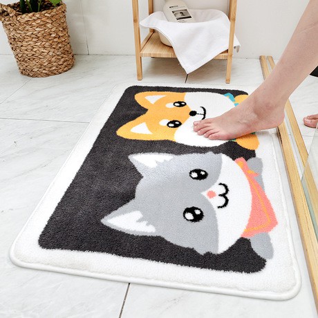 [Carpet] Kitchen - Bathroom mats พรมขนยาวนุ่ม เช็ดเท้า ตกแต่งบ้านห้องครัวห้องน้ำ ห้องนั่งเล่น ลายตัวการ์ตูนน่ารัก