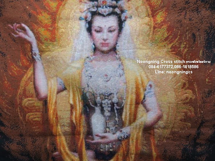 หญิงสาว ชุดปักครอสติส พิมพ์ลาย ครอสติสจีน งานฝีมือทำที่บ้าน DIY