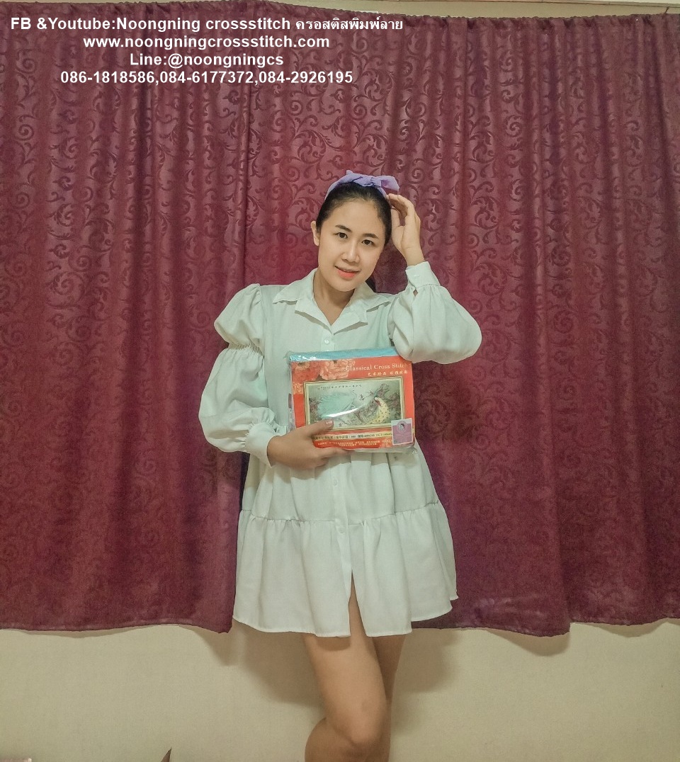 คู่บ่าวสาว ชุดปักครอสติส พิมพ์ลาย ครอสติสจีน งานฝีมือทำที่บ้าน DIY