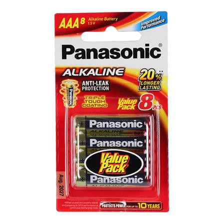 ถ่านอัลคาไลน์ AAA PANASONIC LR03T/8B ผลิตจากวัสดุคุณภาพดี
