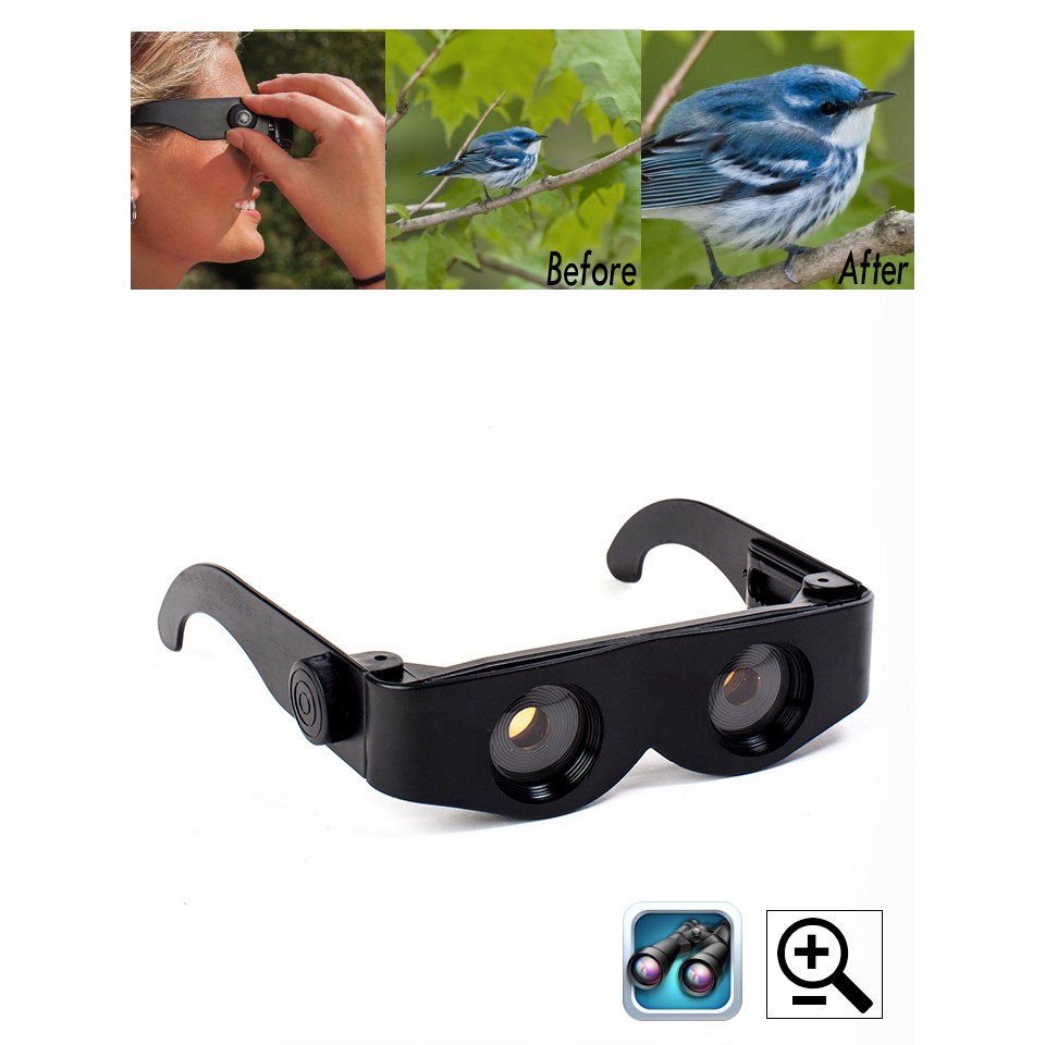 !!สินค้าขายดี!! Zoomies แว่นตากล้องส่องทางไกล Zoomies Handsfree Binoculars
