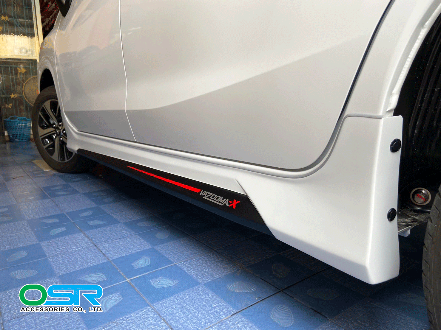 ชุดแต่งรถ-สเกิร์ต-อุปกรณ์แต่งรถ Mitsubishi Xpander ทรง Vazoomer-X By OSR