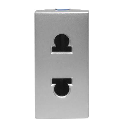เต้ารับเดี่ยว 2 ขา มีม่านนิรภัย SIEMENS 5UB0911-1NCO2 สีเงิน ผลิตจากทองเหลืองอย่างดีไม่บิดงอง่าย