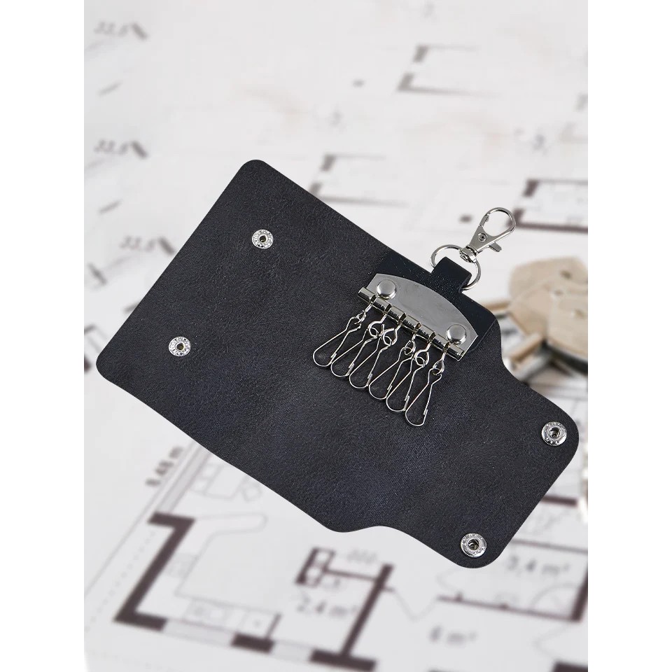 !!สินค้าขายดี!! กระเป๋าใส่กุญแจ กระเป๋าเก็บกุญแจ กระเป๋ากุญแจ หนังPU กระเป๋ากุญแจบ้าน มีหูคล้อง Key Pouch Organizer