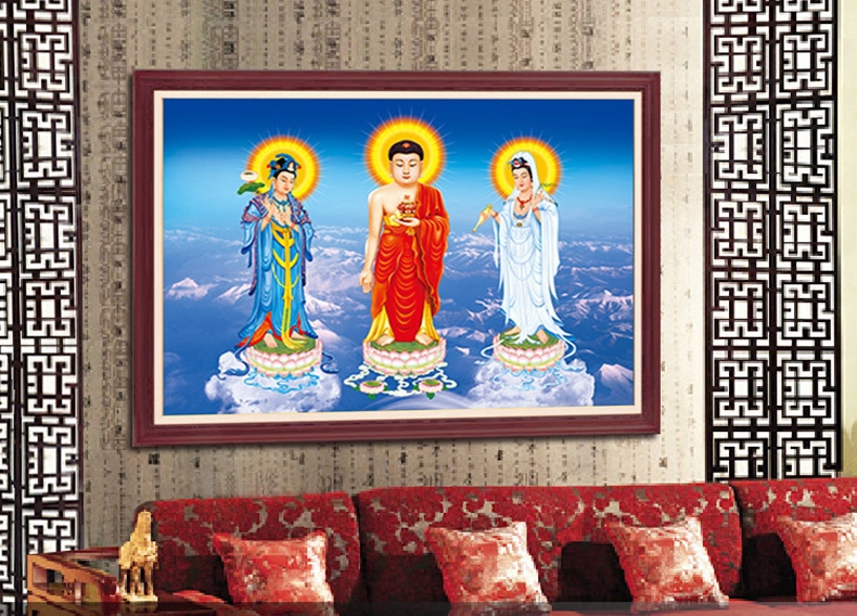 พระพุทธเจ้า ทรินิตี้ ครอสติสคริสตัล Diamond painting โมเสก ภาพติดเพชร งานฝีมือ DIY