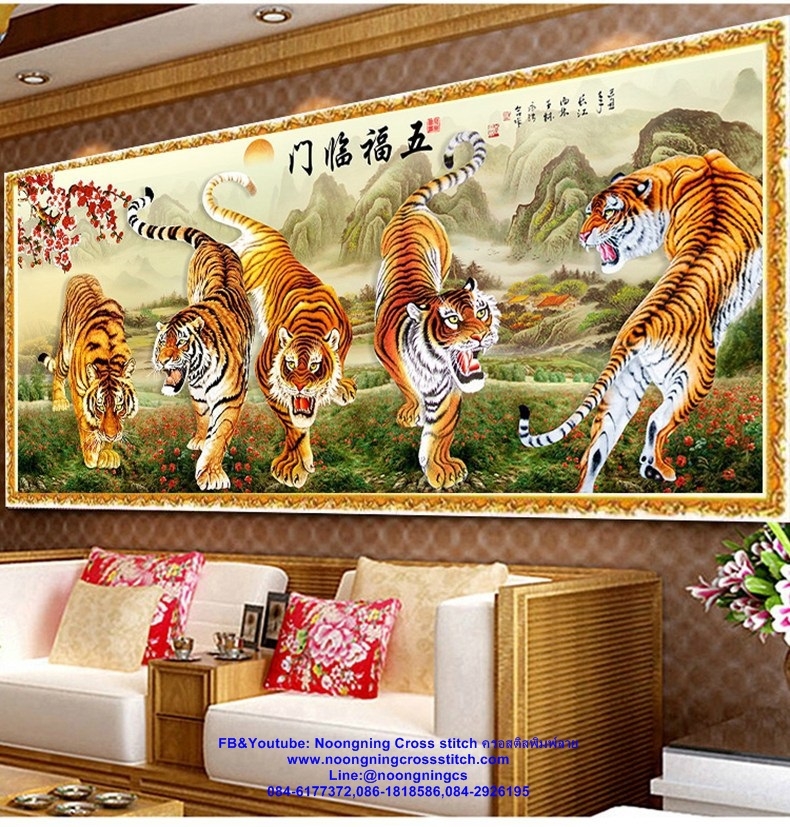 ต้นไม้4ฤดู ครอสติสคริสตัล Diamond painting โมเสก ภาพติดเพชร งานฝีมือทำที่บ้าน DIY