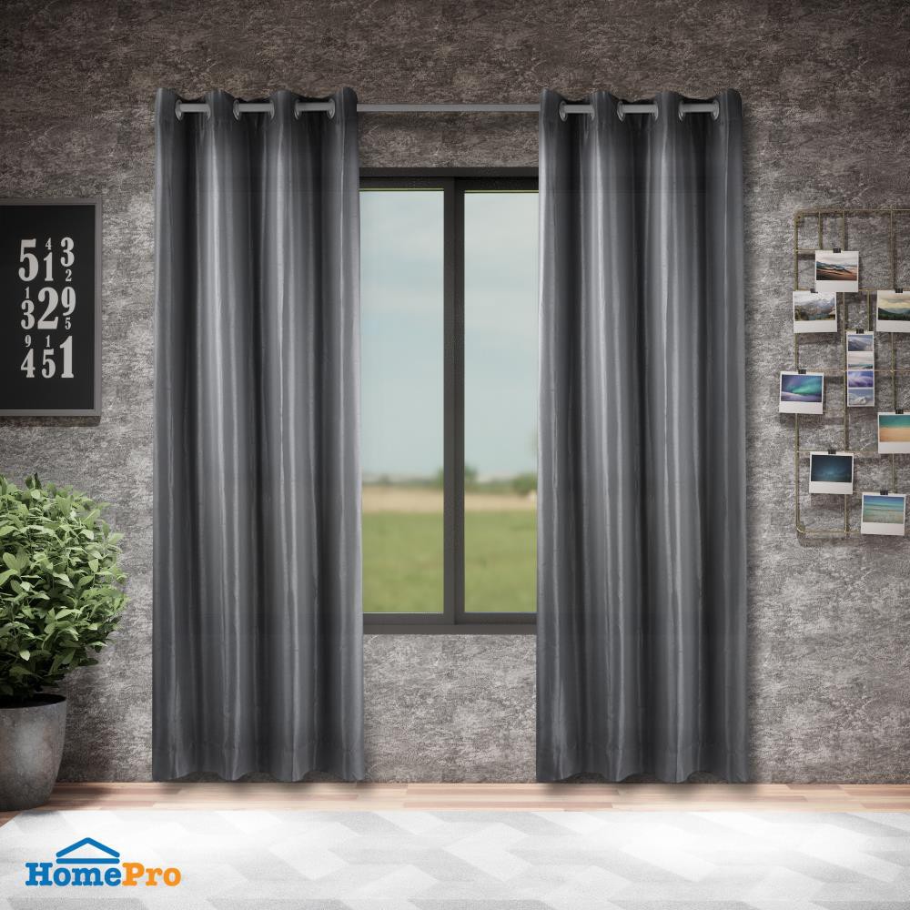 ผ้าม่าน EYELET CHILD FREEDOM STYLE SILKY UV 140X220 ซม. สีเทา ผ้าม่านประตู CURTAIN ผ้าม่านและมู่ลี่
