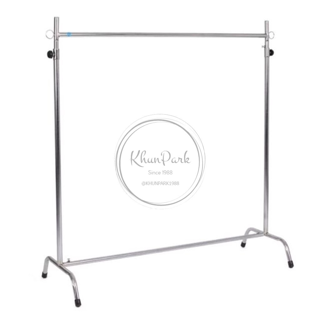 👕👖ราวตากผ้าโครเมี่ยม ราวชุบ ราวแขวนผ้า กว้าง 1ม. ปรับระดับสูง-ต่ำได้🏆 แข็งแรง ทนทาน kp99