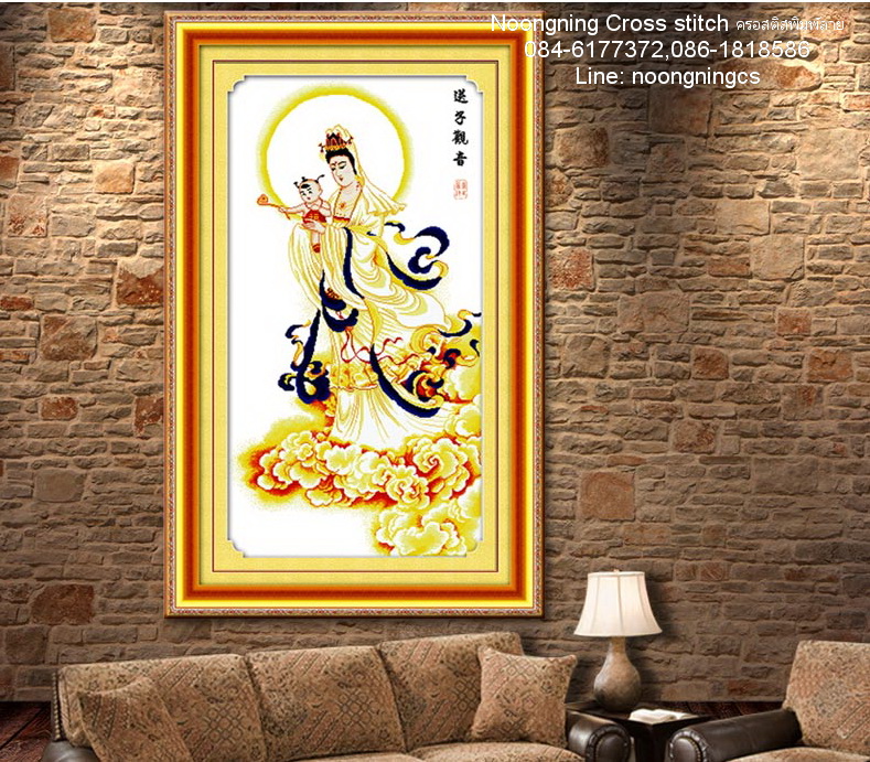 นกคู่ ชุดปักครอสติช พิมพ์ลาย ครอสติสจีน งานฝีมือ DIY