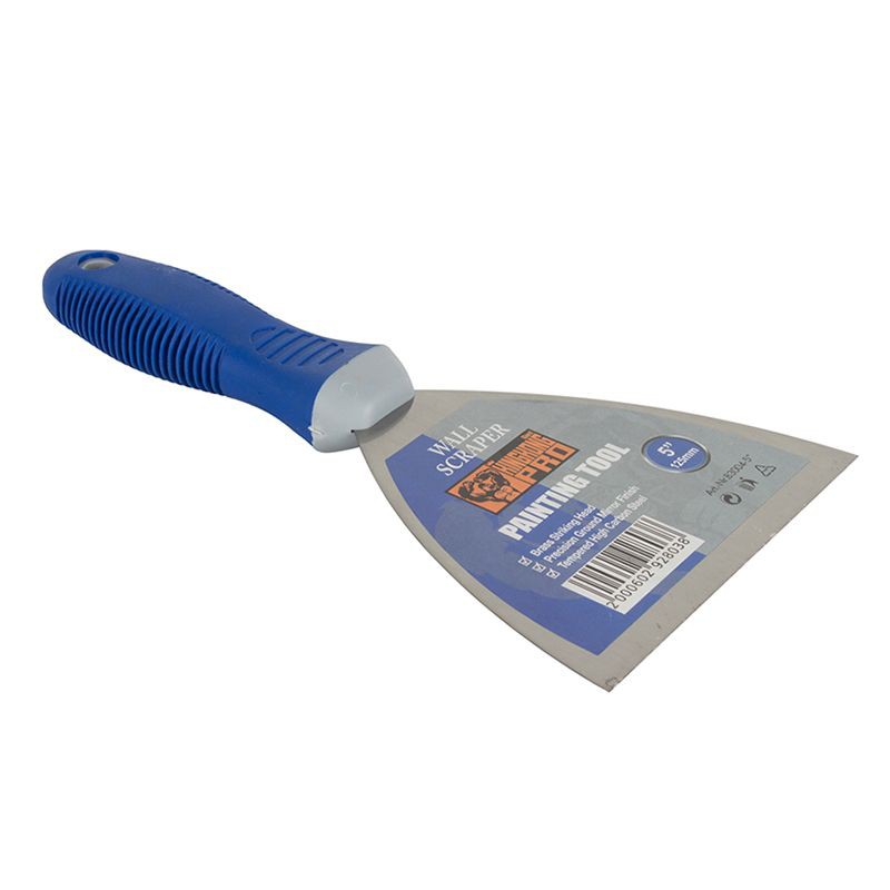 GIANT KINGKONG PRO เกรียงโป๊วสีด้ามยาง รุ่น B3004-5 หน้ากว้าง 5 นิ้ว ขนาด 22 x 12.5 x 2.4 ซม. สีน้ำเ เกรียง