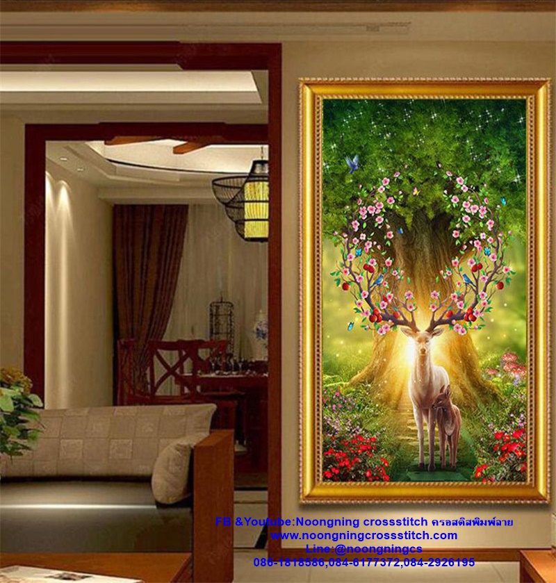 8 เซียน ชุดปักครอสติส พิมพ์ลาย ครอสติสจีน งานฝีมือทำที่บ้าน DIY