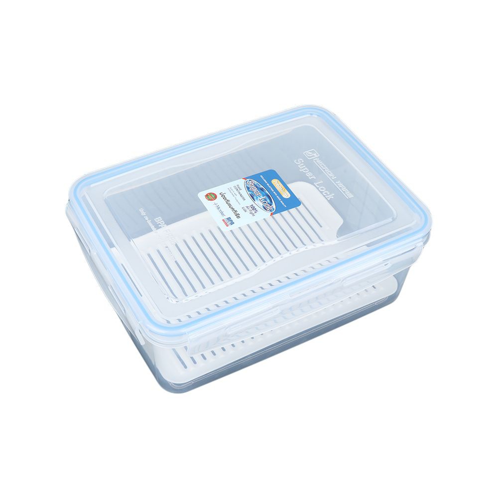 กล่องอาหารเหลี่ยม 2.9 ลิตร SUPER ลิตรOCK 6857 FOOD CONTAINER SUPER LOCK 6857 2.9L RECTANGLE