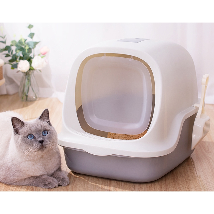 #P087 ห้องน้ำแมวทรงโดม ห้องน้ำแมว กระบะทรายแมว รุ่น ฝาเปิดเต็มใบ